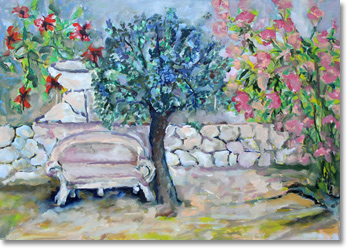 L'olivier, une toile originale de Germaine Rees