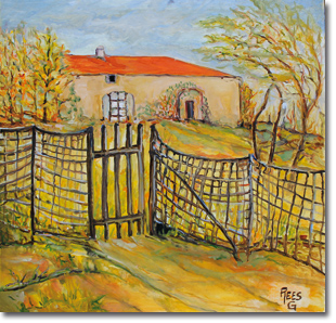 Le mas, par Ress G. artiste peintre alsacienne